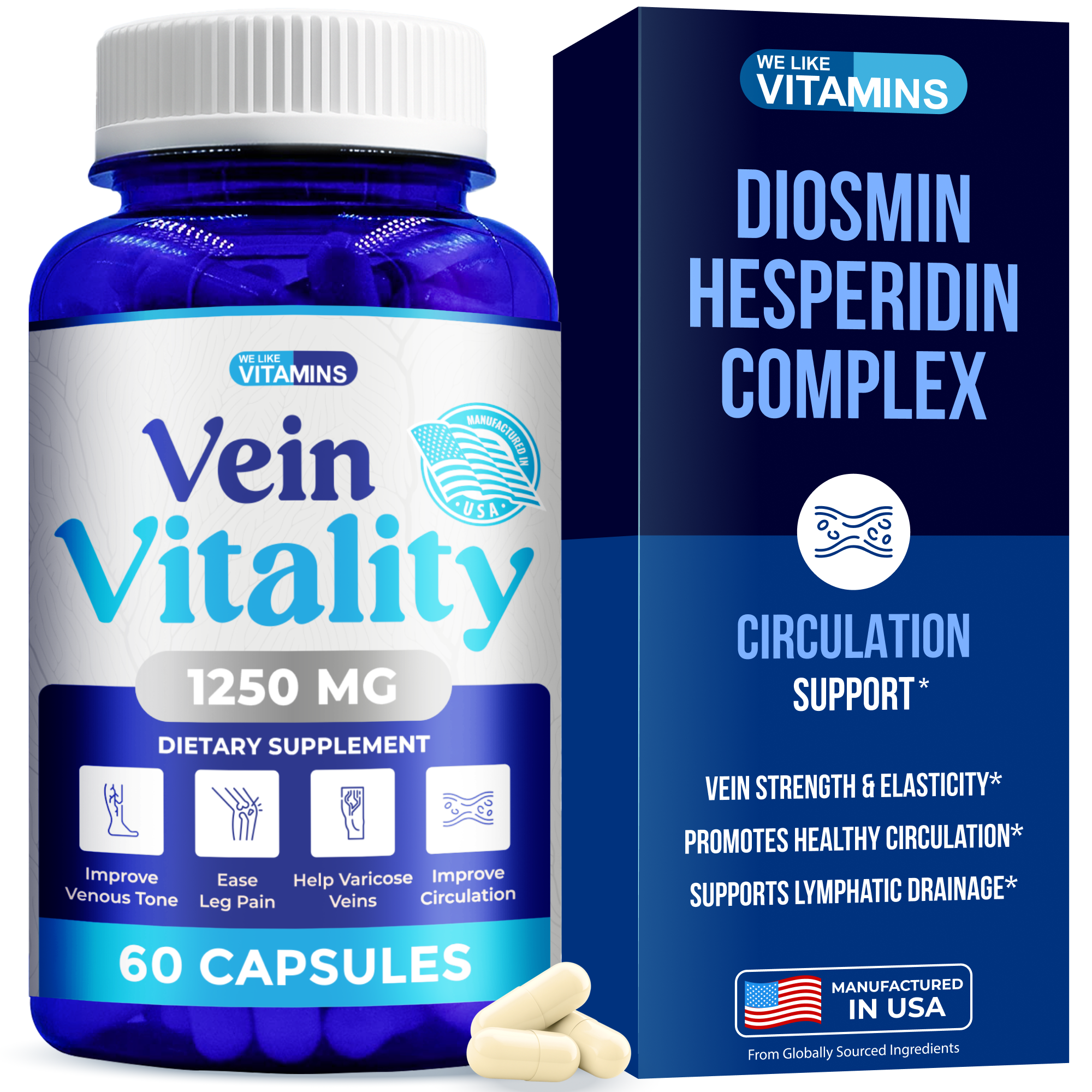 Vein Vitality bottle and carton